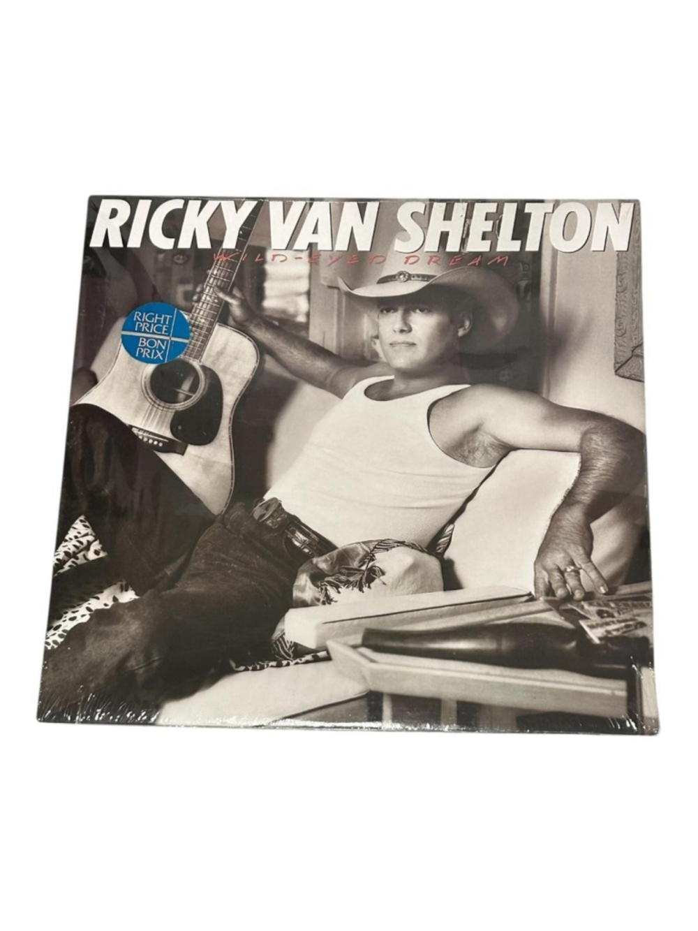 Vintage Ricky Van Shelton Vinyl LP Wild-Eyed Dream Columbia Country Black Canada